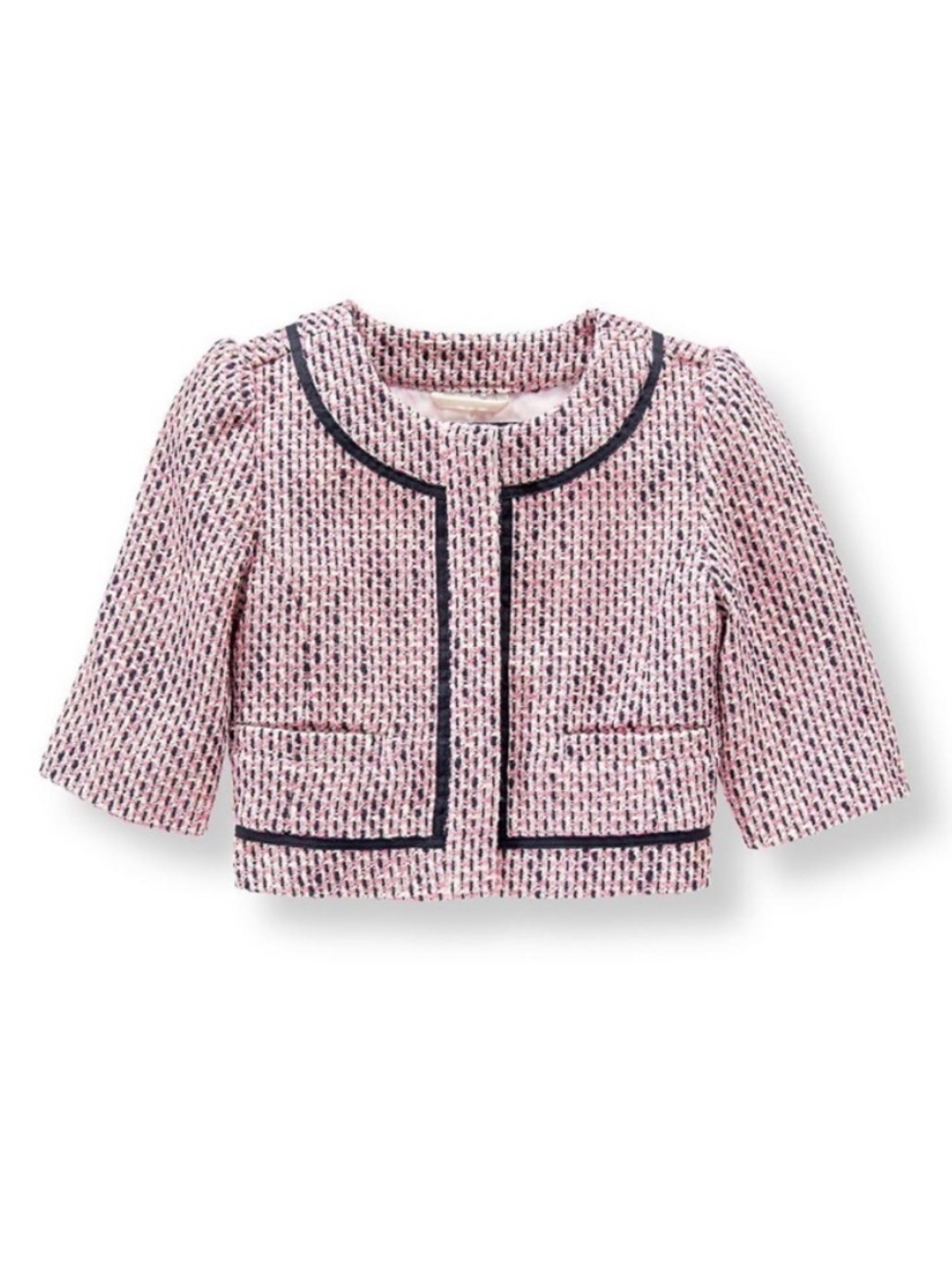 Janie & Jack Boucle Tweed Jacket Blazer Red Black White